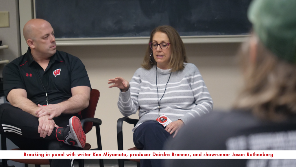 Breaking in panel with writer Ken Miyamoto, producer Deirdre Brenner, and showrunner Jason Rothenberg